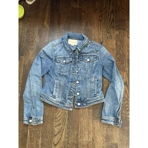 Anthropologie Pilcro & The Letterpress Jean Denim Jacket Biker Grunge Women's M